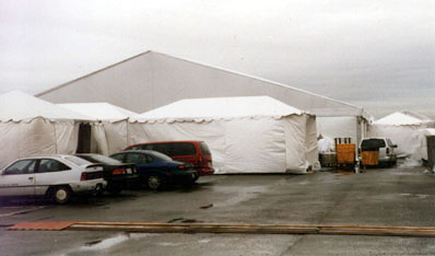Tents and backstage area